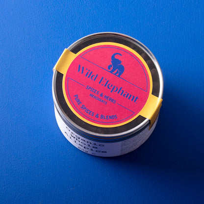 Organic whole allspice berries from Wild Elephant, 80g, in a natural herb and spice container.