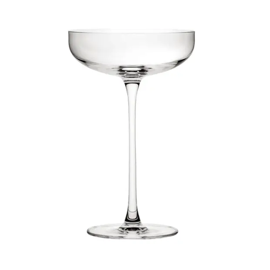 Elegant Savage Coupe Glass by Glassware UK, 220ml cocktail glass with a sleek design, perfect for stylish beverages.