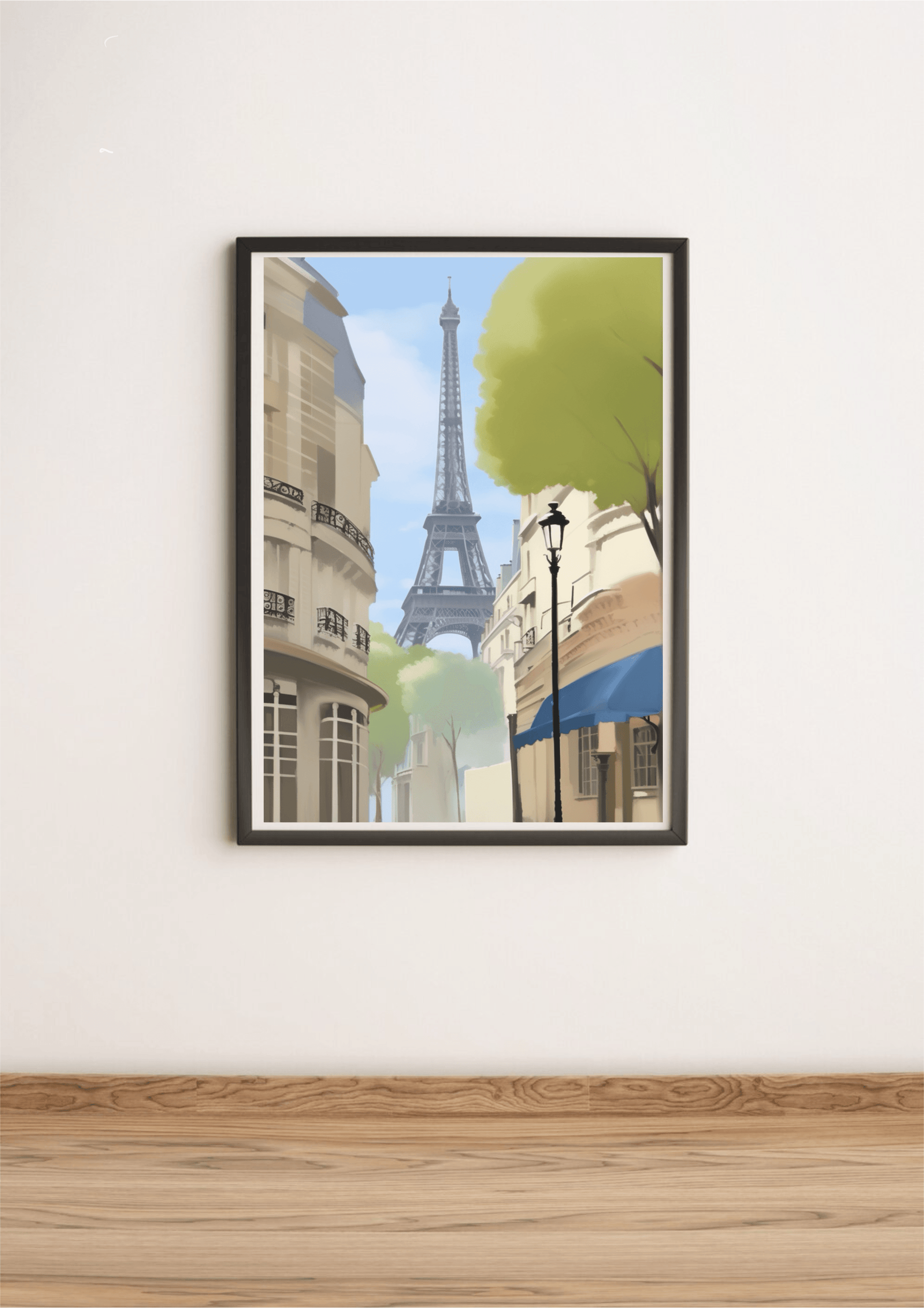 KEOLIX Paris Eiffel Tower print featuring a detailed cityscape design, ideal for wall decor and art collection.