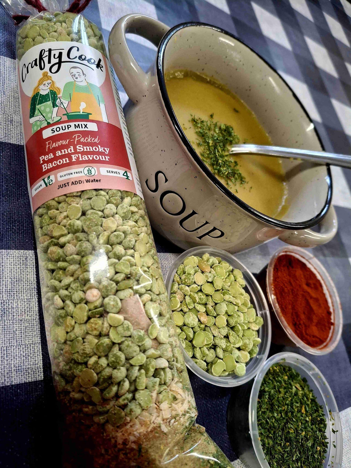 Crafty Cook Pea & Smoky Bacon Flavour Soup Mix GF/V cupboard restock monthly subs