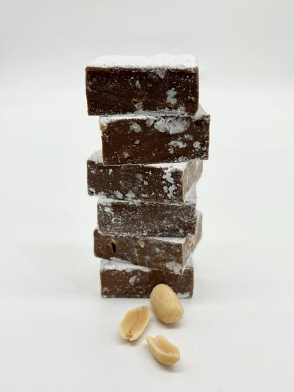 Gorvett & Stone Peanut Butter Meltaways, creamy chocolate meltaways with peanut butter filling, displayed on a white background.