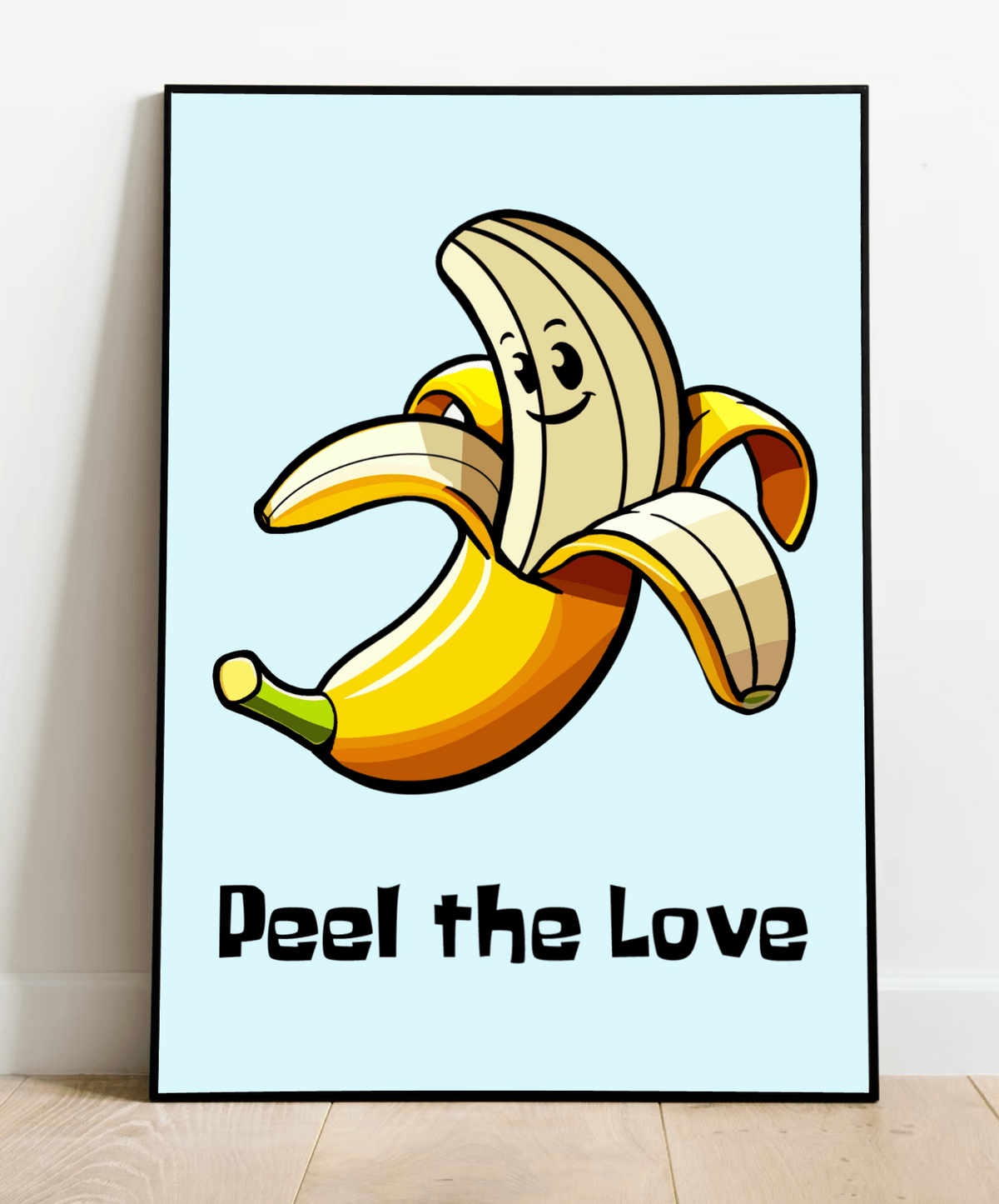 Peel the Love art print by KEOLIX featuring vibrant, colorful abstract design on high-quality print paper.