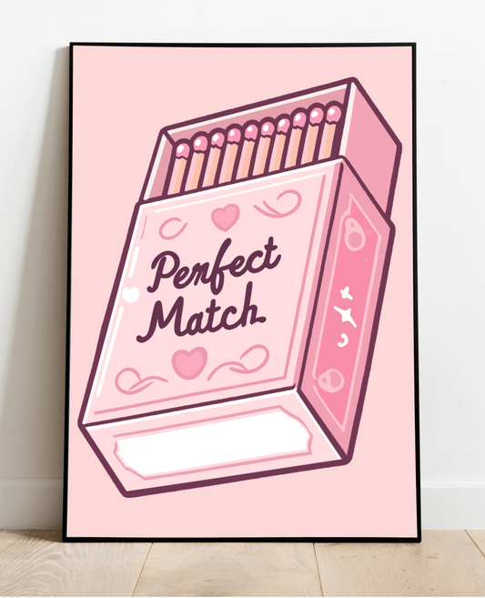 KEOLIX Perfect Match Print artwork featuring vibrant, colorful abstract design on high-quality print paper
