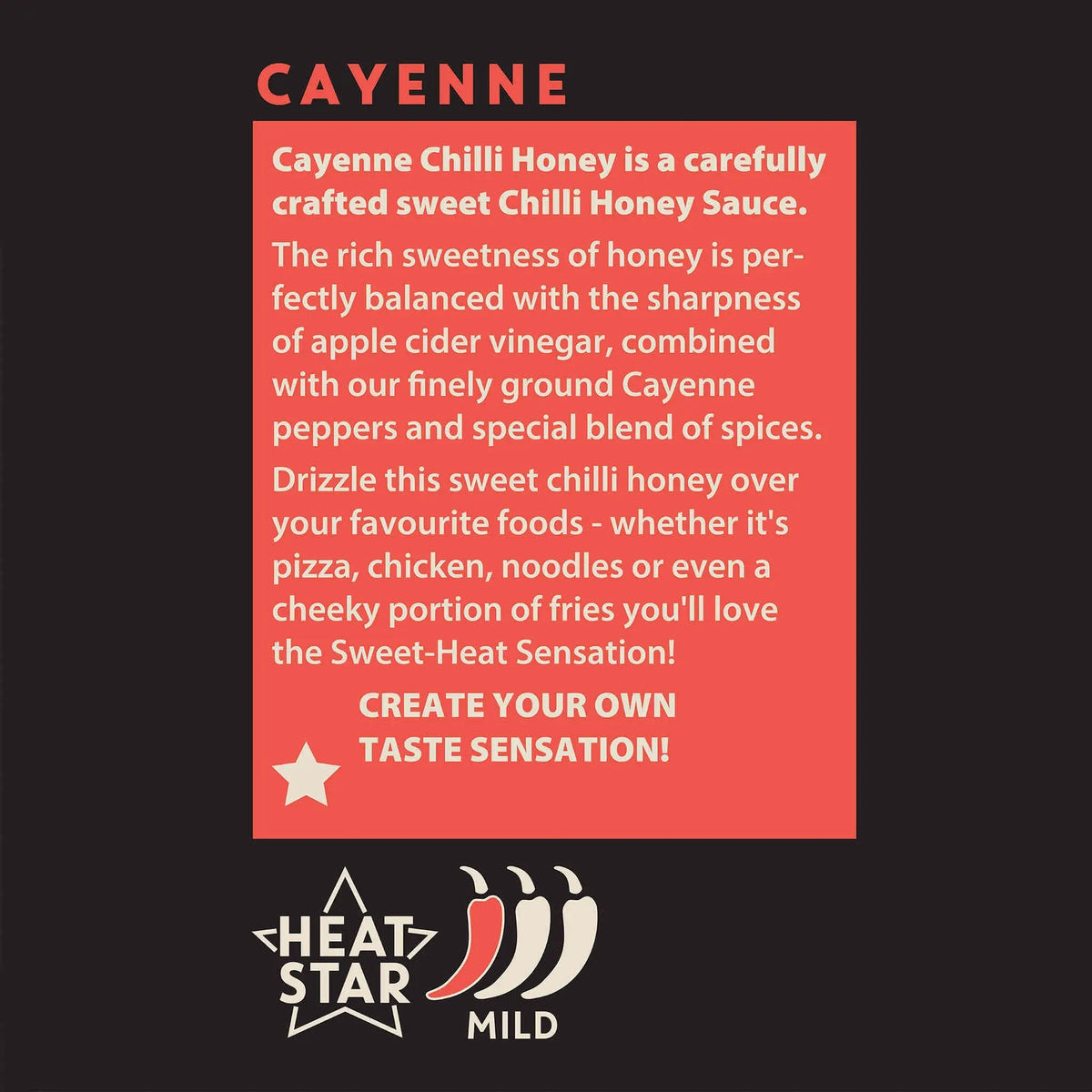Hot Star Honey Chilli Honey set with cayenne pepper label, showcasing the spicy honey jars with vibrant labels and branding.