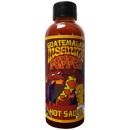 Lou's Brews Springfield Sauces bottle featuring vibrant label design, hot sauce with bold flavors and colorful branding.