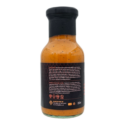 FireFly Barbecue Nashville Hot Sauce bottle, spicy BBQ sauce with vibrant red label and fiery branding.