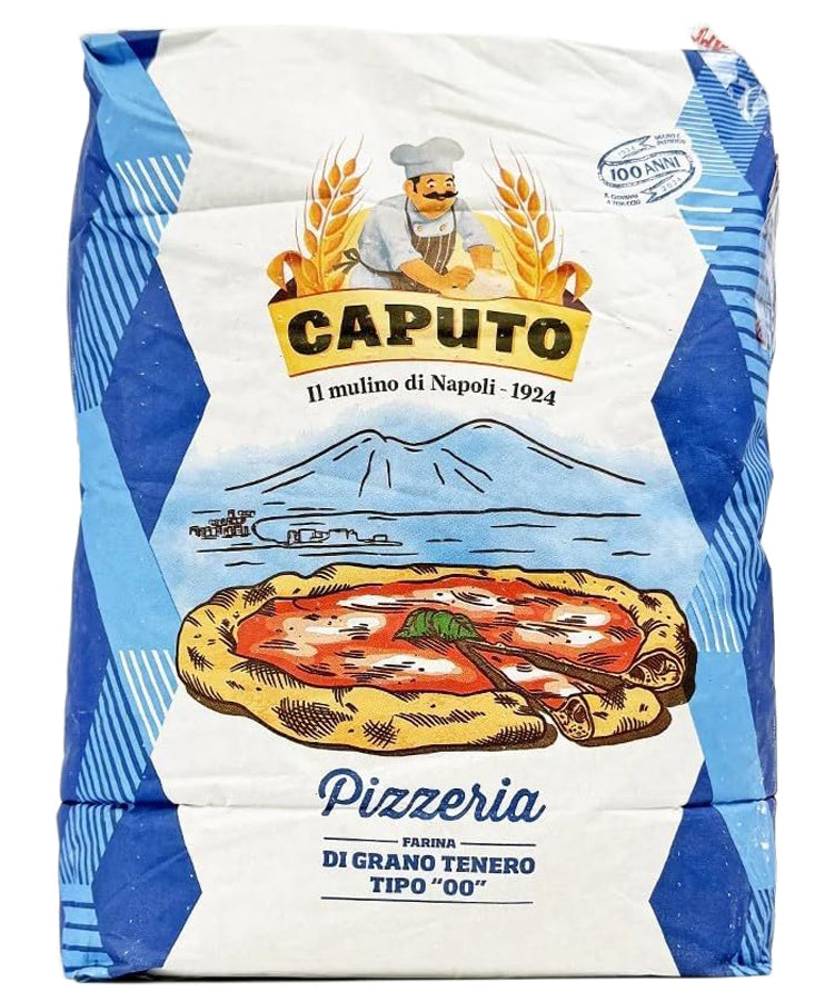 Bag of Caputo premium pizza flour from Whole Food Earth, showing the label and packaging for baking delicious homemade pizza.
