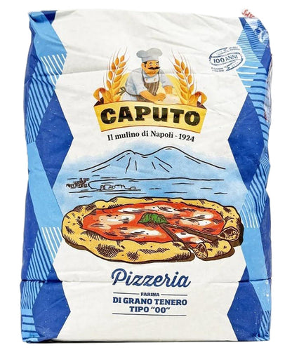 Bag of Caputo premium pizza flour from Whole Food Earth, showing the label and packaging for baking delicious homemade pizza.