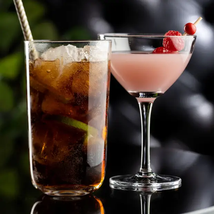 Clear Raffles Highball Glass by Glassware UK, 420ml whisky tumbler with sleek design and smooth glass surface.