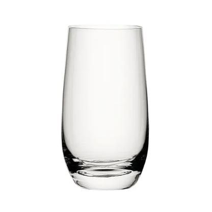 Set of six Glassware UK cool highball glasses, 350ml whisky tumblers, clear glassware for cocktails and beverages.
