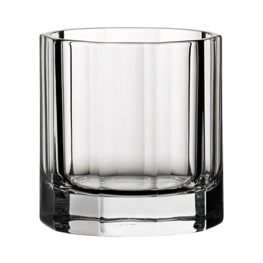 Churchill DOF crystal whisky tumbler with 310ml capacity, clear glassware UK brand, showcasing a sleek, rounded design.