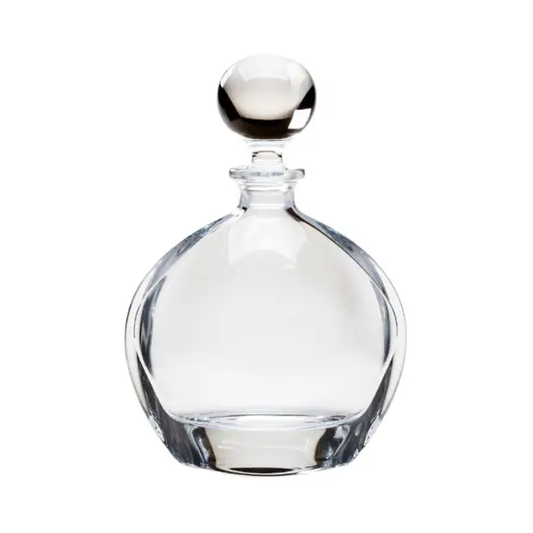 Crystalite Sphere Decanter from Glassware UK with a clear glass sphere-shaped body and a sleek pouring spout.