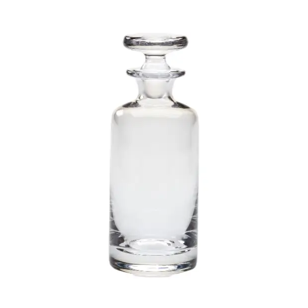 Handmade mini glass decanter from Glassware UK with a clear, elegant design and a small 0.15ltr capacity.