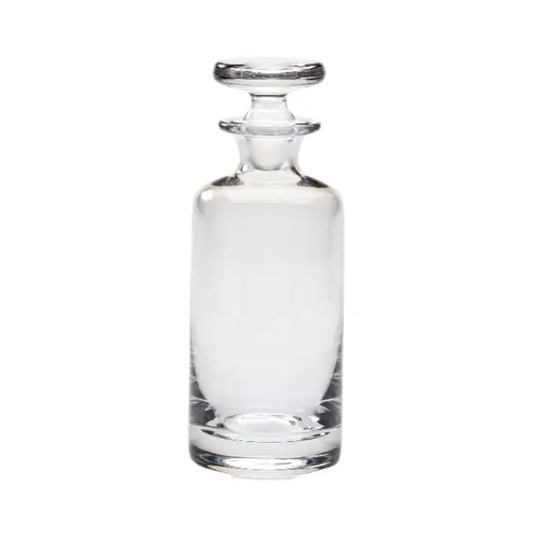 Handmade mini glass decanter from Glassware UK with a clear, elegant design and a small 0.15ltr capacity.
