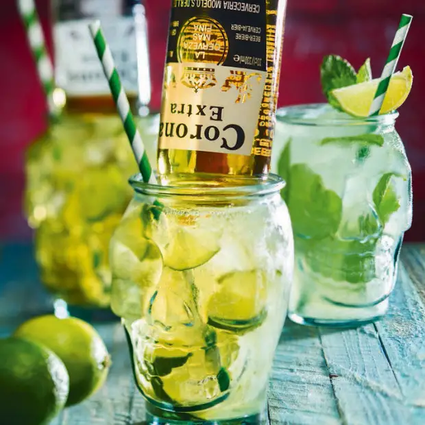 Skull-shaped recycled glass jar tankard by Glassware UK, 470ml capacity, with detailed skull design and sturdy glass construction.