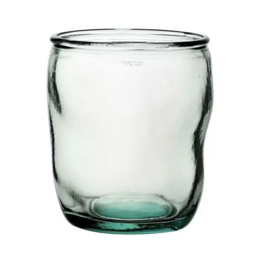 Glassware UK Authentico recycled low glass whisky tumbler, 350ml, clear with a sturdy base, ideal for enjoying whisky.