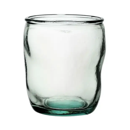 Glassware UK Authentico recycled low glass whisky tumbler, 350ml, clear glass with a smooth rim and sturdy base.