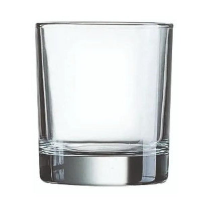 Set of six Krosno 290ml straight-sided whisky tumblers with clear glass, ideal for enjoying drinks in a stylish glassware set.