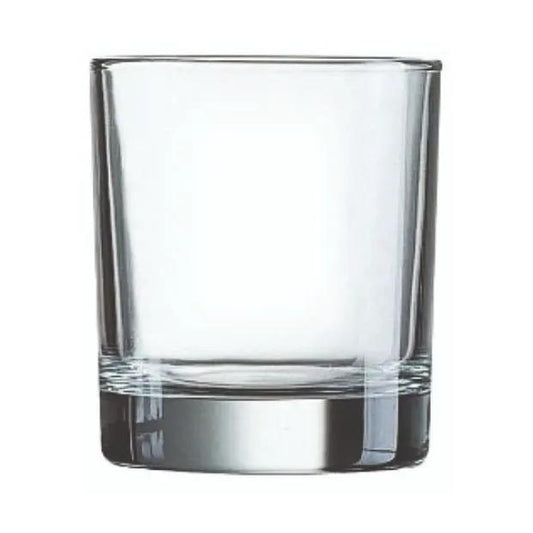 Krosno straight sided whisky tumbler with 290ml capacity, clear glass, perfect for enjoying whisky on the rocks.