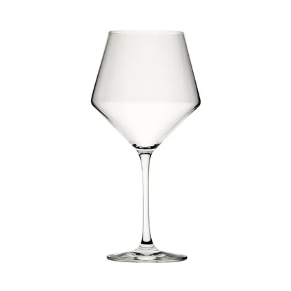 Set of six Murray Bordeaux wine glasses by Glassware UK, 700ml capacity, clear glass with elegant bowl and stem design.