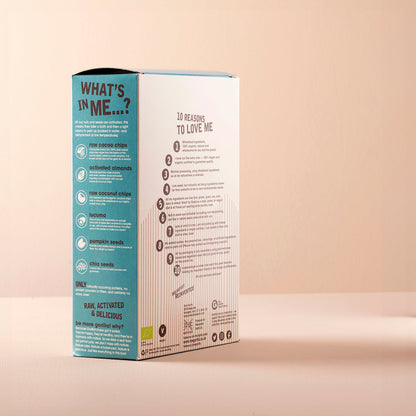 Organic Mighty Muesli Chocolate Chip Keto cereal from Raw Gorilla in a 250g package with visible chocolate chips and grain texture.