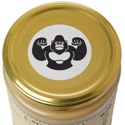 Creamy organic light sesame tahini from RawGorilla, perfect for dips and spreads in a raw, natural food setting.
