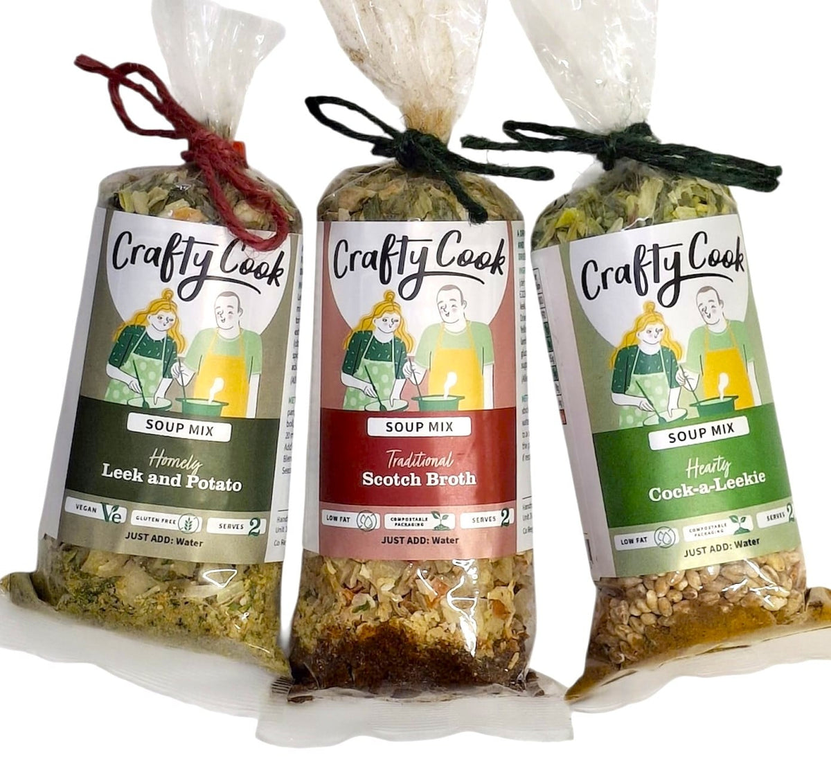 Crafty Cook Scottish Collection 3x2 serving meals set featuring savory mini Scottish-themed dishes on a wooden platter.