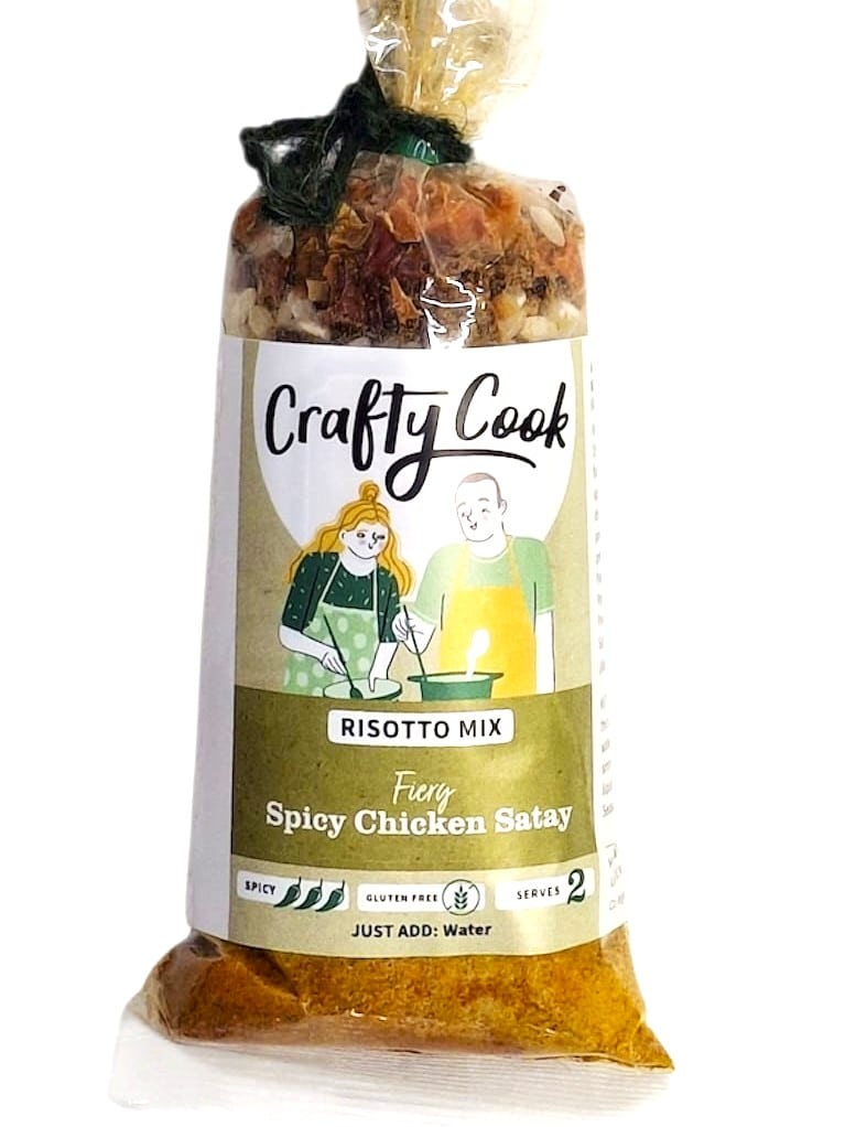 Three gluten-free meal containers from Crafty Cook's Spicy One! set, showcasing colorful, ready-to-eat meal portions.