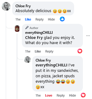 Absolutely delicious 😋😋😋xx I've put it in my sandwiches, on pizza, jacket spuds everything 😂😂😋😋😋xx