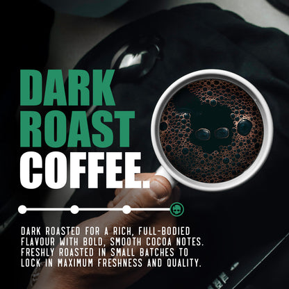 Nespresso capsules infused with Skull Crusher Coffee, showcasing sleek packaging and capsules for flavorful coffee brewing.