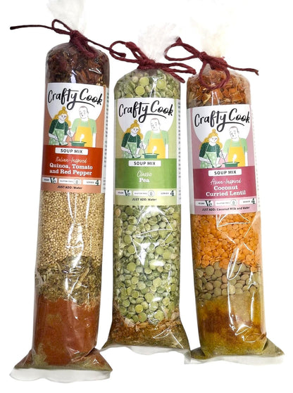Crafty Cook Souper 6 Savoury Bundle with assorted soup varieties in a colorful collection, perfect for cozy meals.