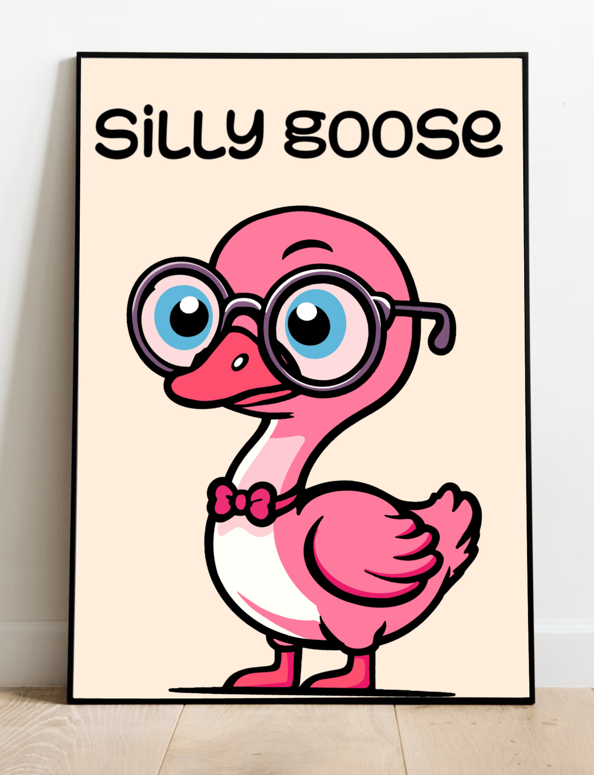 Colorful Silly Goose print by KEOLIX featuring playful goose illustrations on high-quality art print.