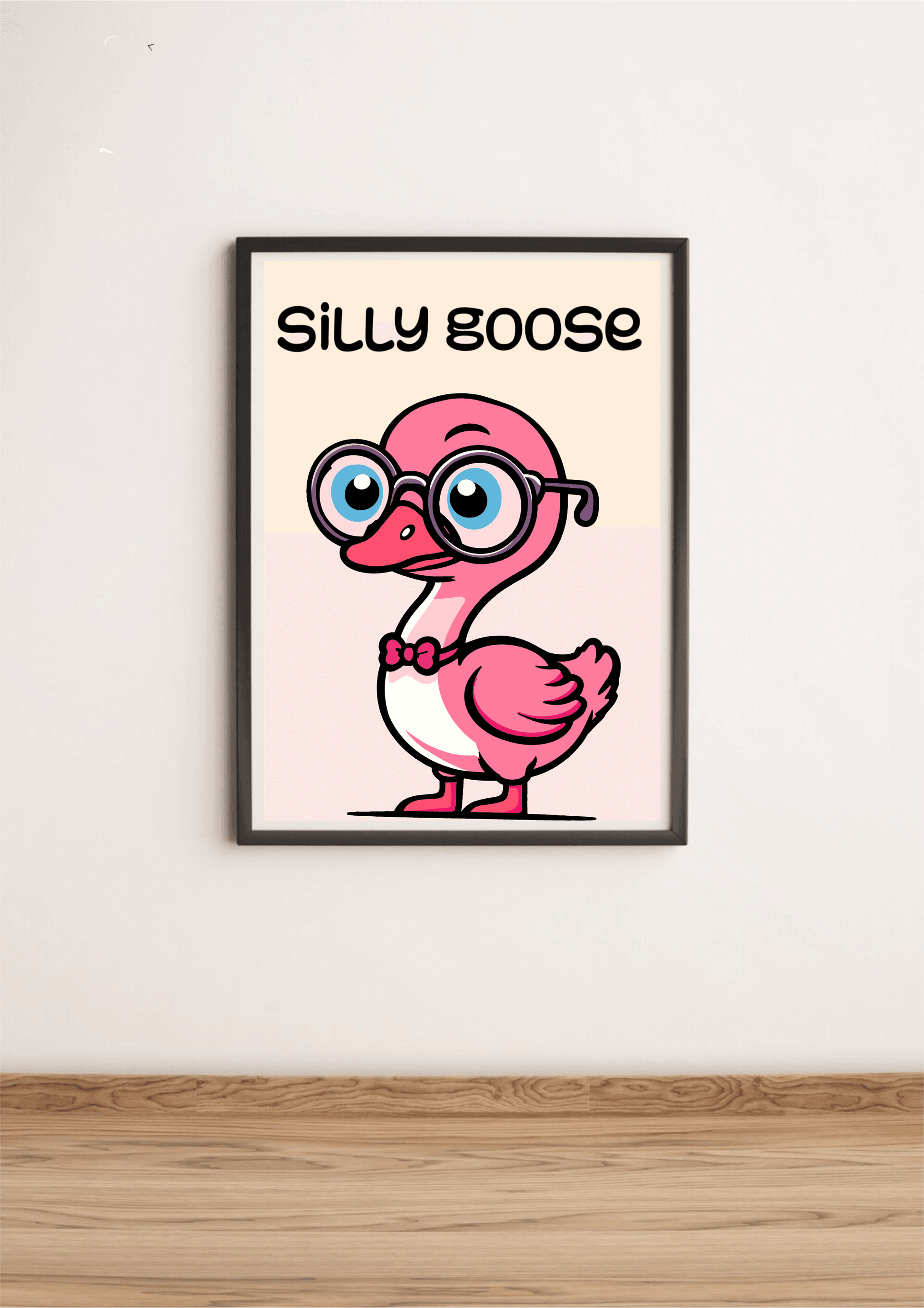 Colorful KEOLIX Silly Goose print artwork featuring whimsical goose illustrations on high-quality print paper.