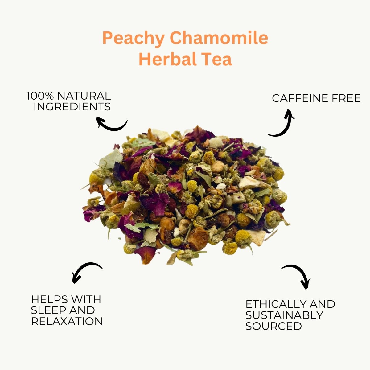 Assorted herbal loose leaf teas from Camellios, featuring vibrant tea leaves and infusions in a natural setting.
