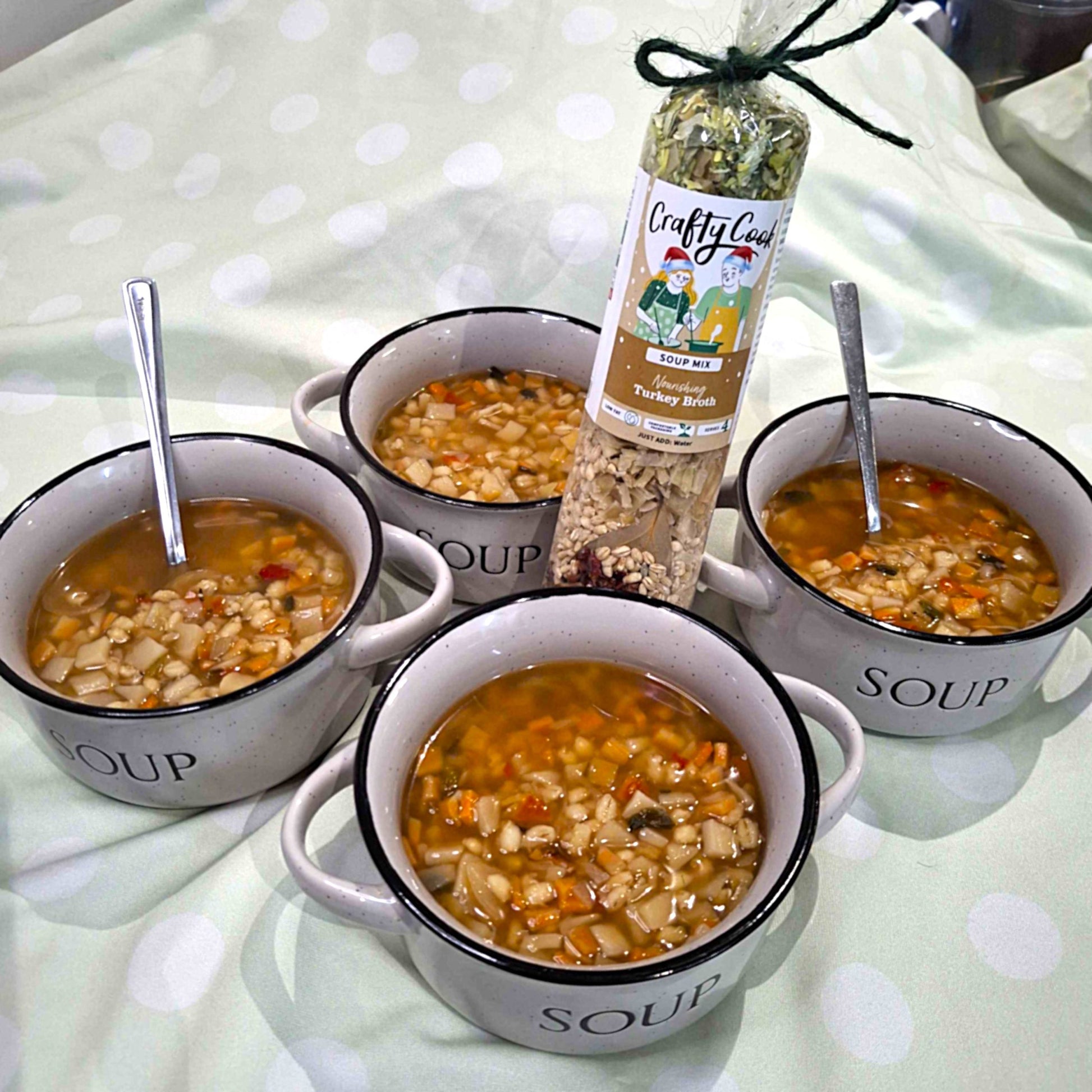 Crafty Cook Turkey Broth Soup Mix 4 servings in one packet