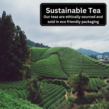 Assorted loose leaf teas and infusions in a premium bundle by Camellios, displayed with colorful tea leaves and packaging.