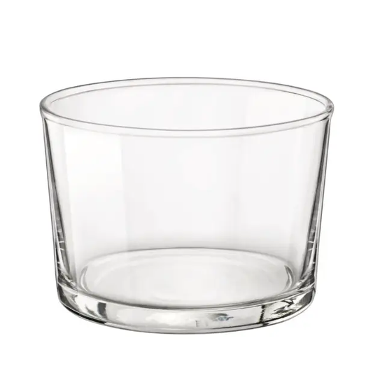 Bormioli Rocco Bodega Mini Glass 225ml whisky tumbler with clear glass and smooth rim, designed for enjoying spirits.