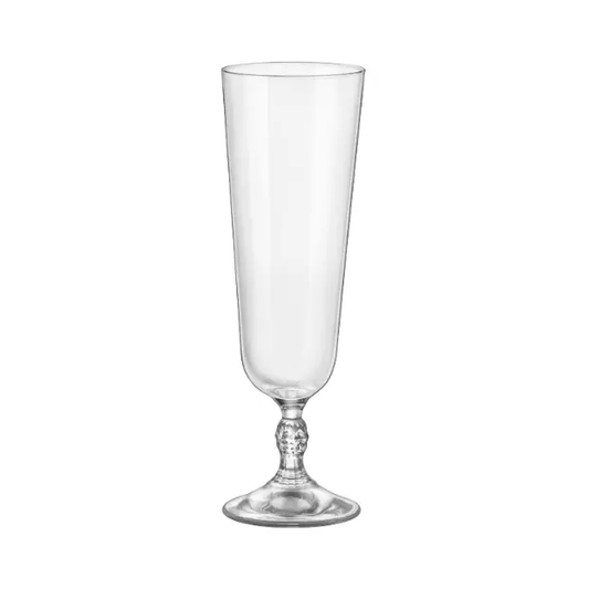 Bormioli Rocco bartender beer glass tankard with 405ml capacity, clear glassware for serving beer, on a plain background.