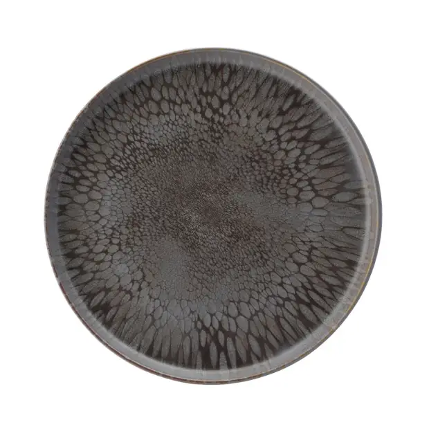 Nocturne Coupe Plate by Glassware UK, 7-inch (17.5cm) elegant glass plate with a sleek, modern design.