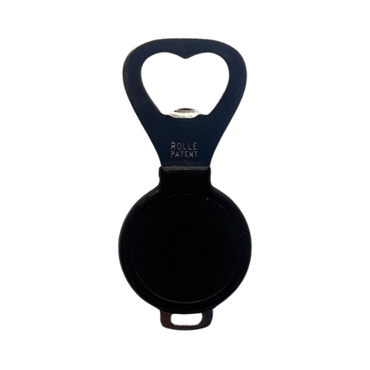 Nickel plated Ghidini bottle opener accessory with sleek design, ideal for opening bottles, displayed on a plain background