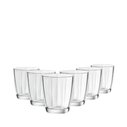 Bormioli Rocco Pulsar Clear Water Glasses - 310ml - Set of 6