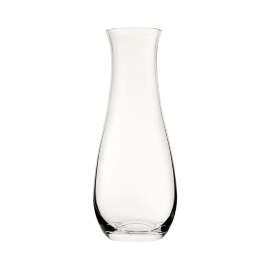 Clear 750ml glass carafe by Glassware UK, showcasing its sleek, transparent design perfect for serving beverages.