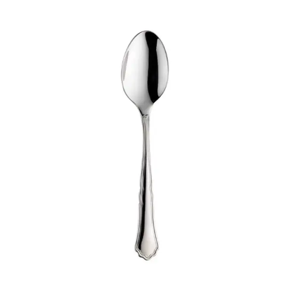 Mirror-polished Pintinox Settecento coffee spoon from Glassware UK, showcasing its elegant cutlery design and shiny finish.