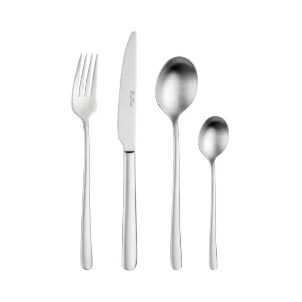 Glassware UK Pintinox Sky Satin table spoon with a sleek satin stainless steel finish and ergonomic handle design.