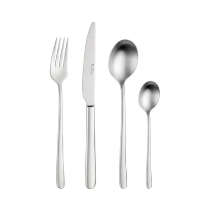 Glassware UK Pintinox Sky Satin table spoon with a sleek satin stainless steel finish and ergonomic handle design.
