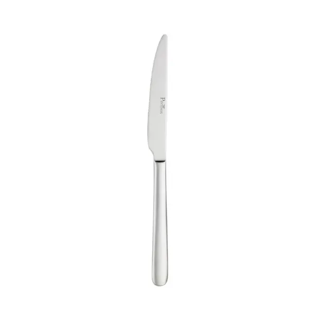 Glassware UK Pintinox Sky Satin table knife with sleek satin finish, part of the cutlery collection, displayed on a neutral background.