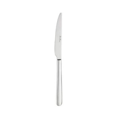 Glassware UK Pintinox Sky Satin table knife with sleek satin finish, part of the cutlery collection, displayed on a neutral background.