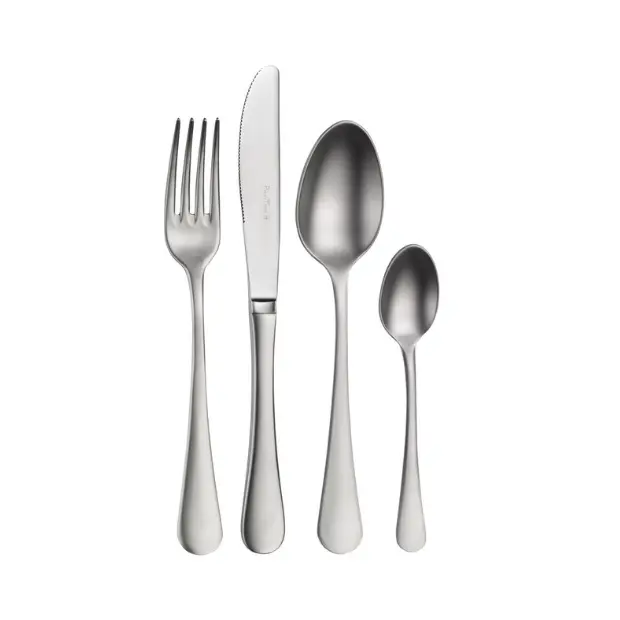 Glassware UK Pintinox Stresa Mystique table spoon, elegant cutlery with a sleek silver finish and detailed handle design.