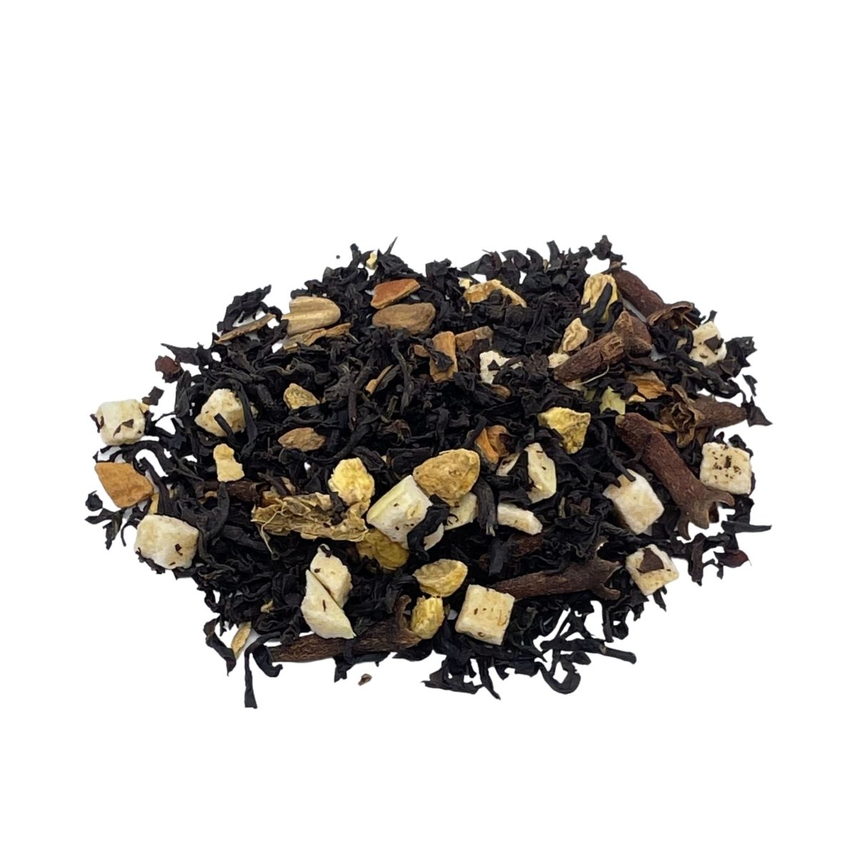 Spiced Apple Chai tea from Camellios with a warm, inviting blend of apple and chai spices in a teacup.