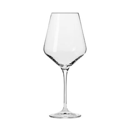 Set of six Krosno Avant-Garde wine glasses, 390ml, clear glass with elegant stems, perfect for serving wine.